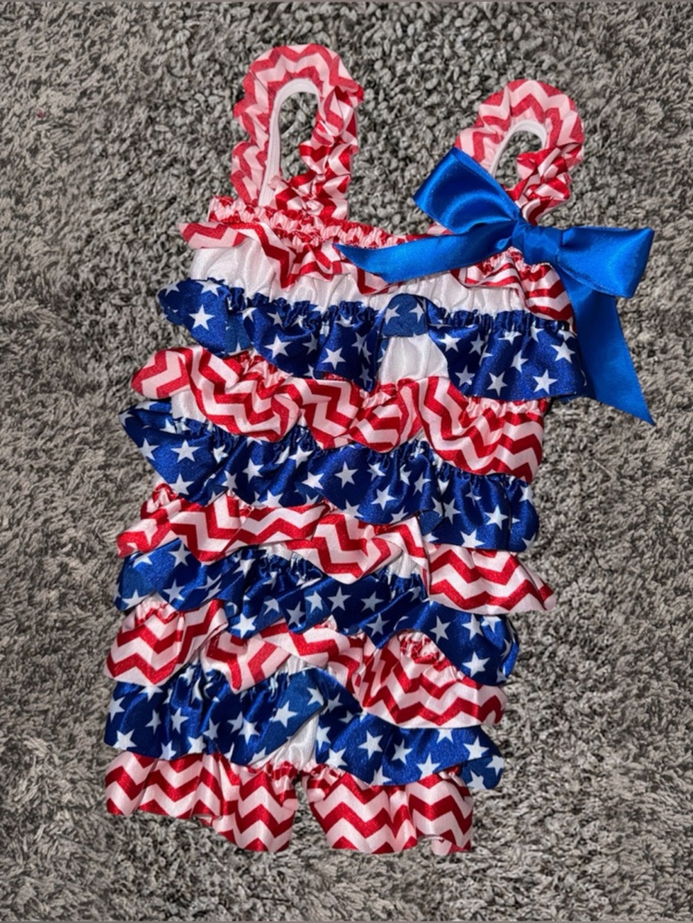 Patriotic Ruffled Romper